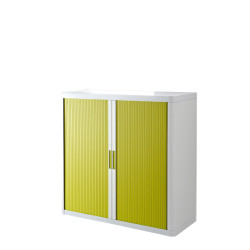 ARMOIRE A RIDEAUX 1M CORPS BLANC RIDEAUX VERT